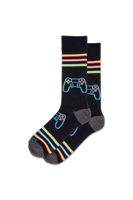 HOTSOX Men's Neon Gamer Crew Socks