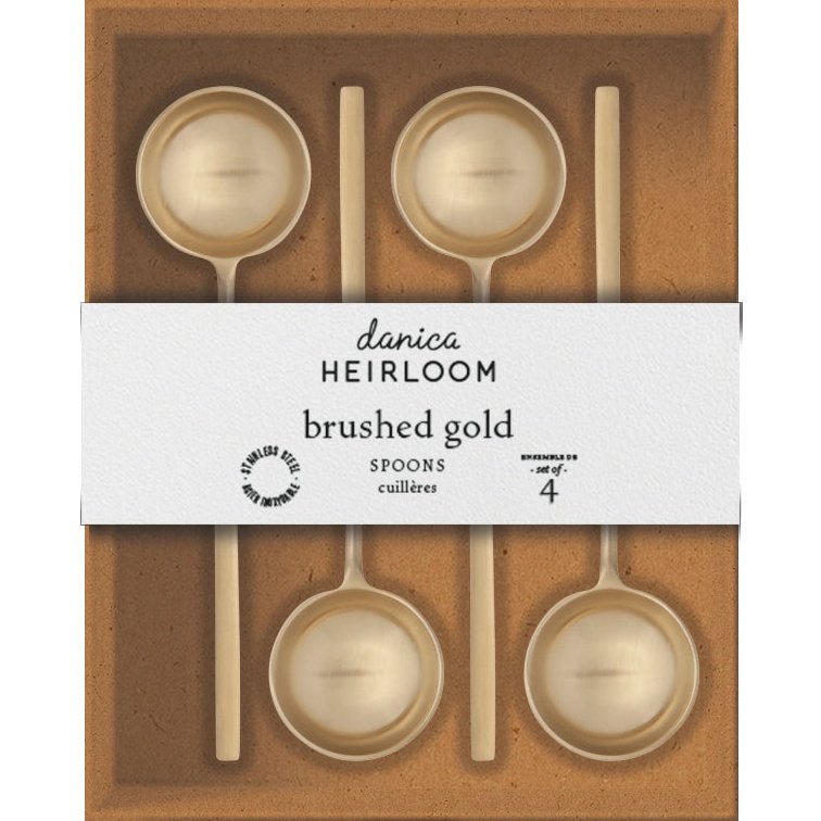 Long Spoons - Gold Set of 4