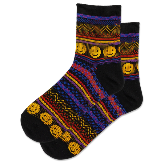 HOTSOX Women's Smiley Jacquard Anklet Sock