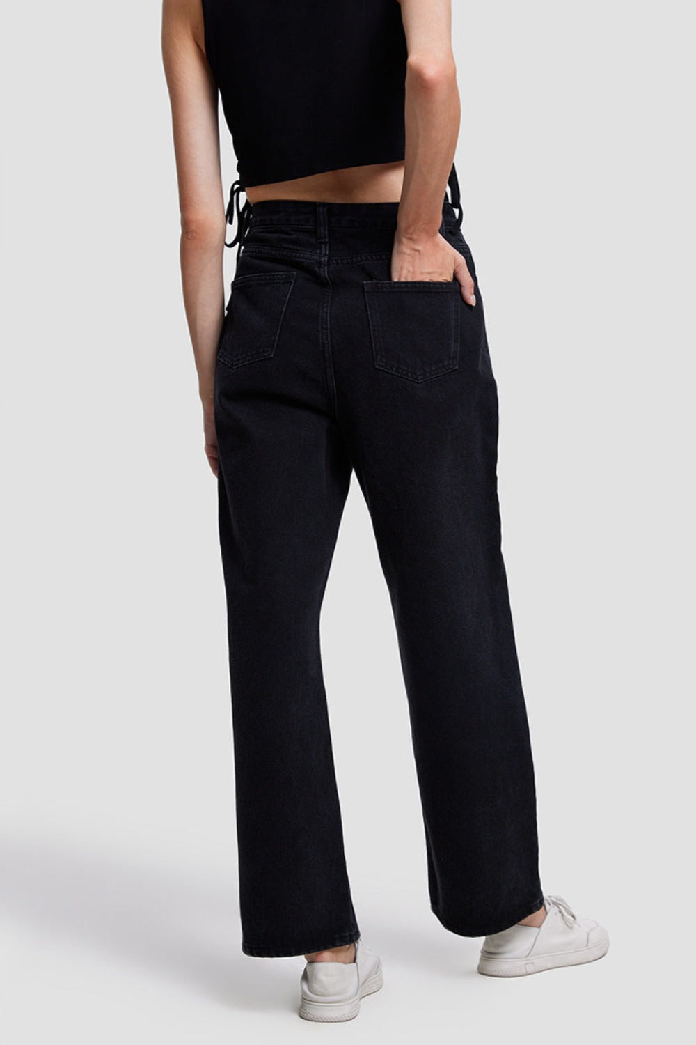 High Waist Straight Jeans