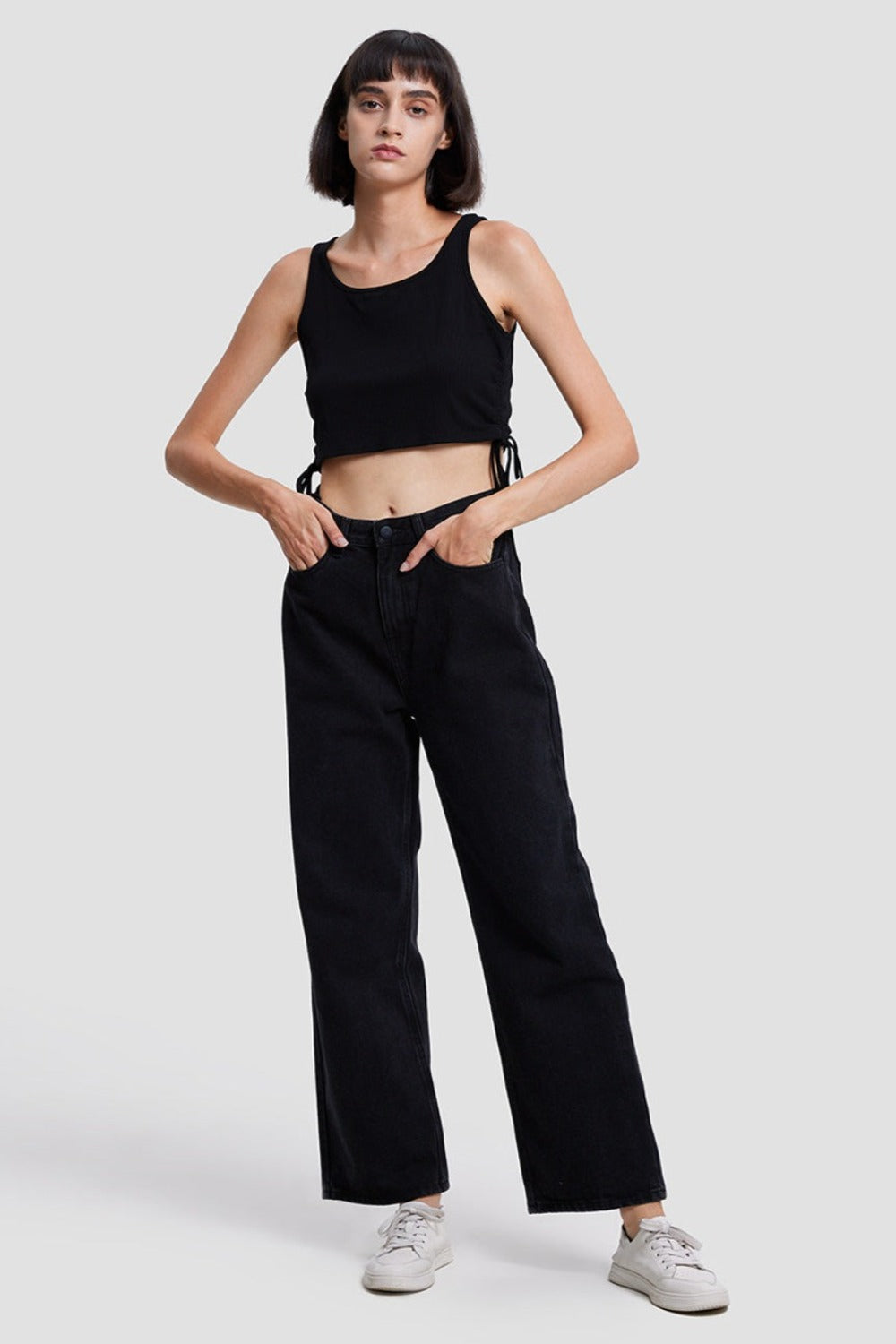 High Waist Straight Jeans