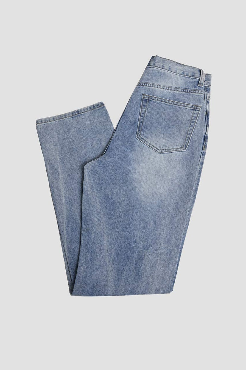 High Waist Front Split Jeans