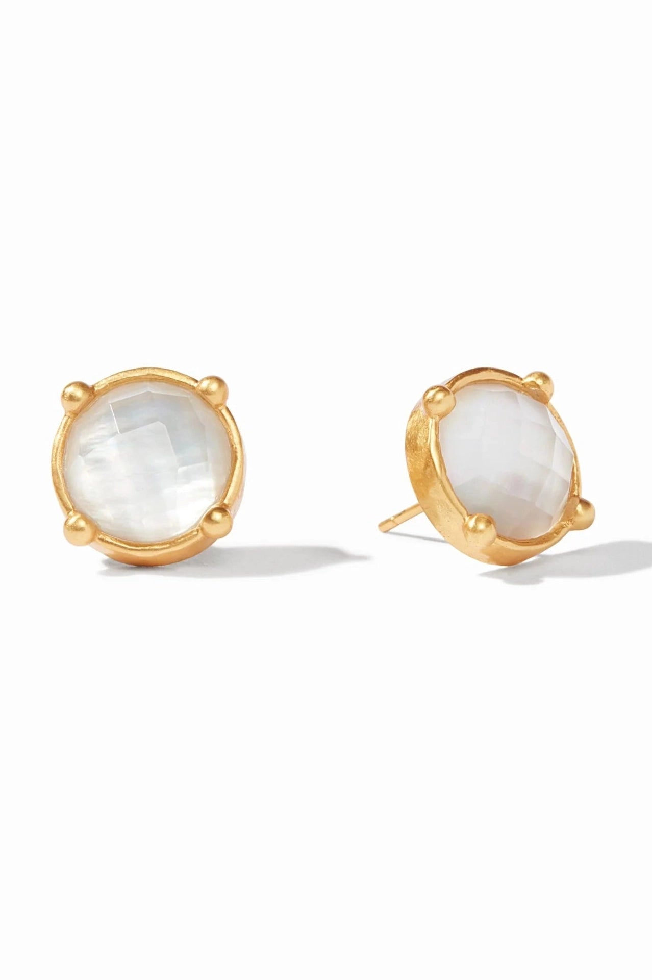 Honey Stud- Iridescent Clear Crystal