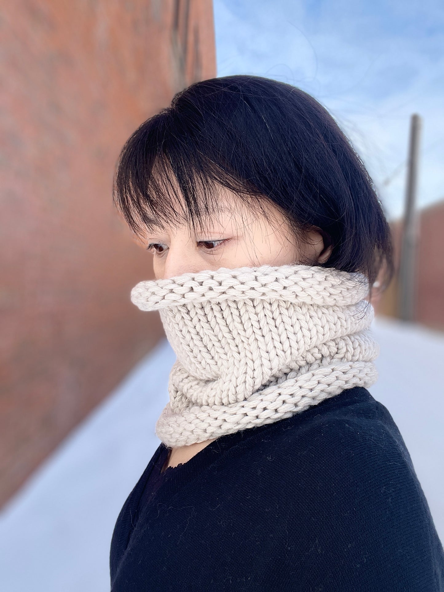 Chunky Beanie Oversized Hat / Cowl