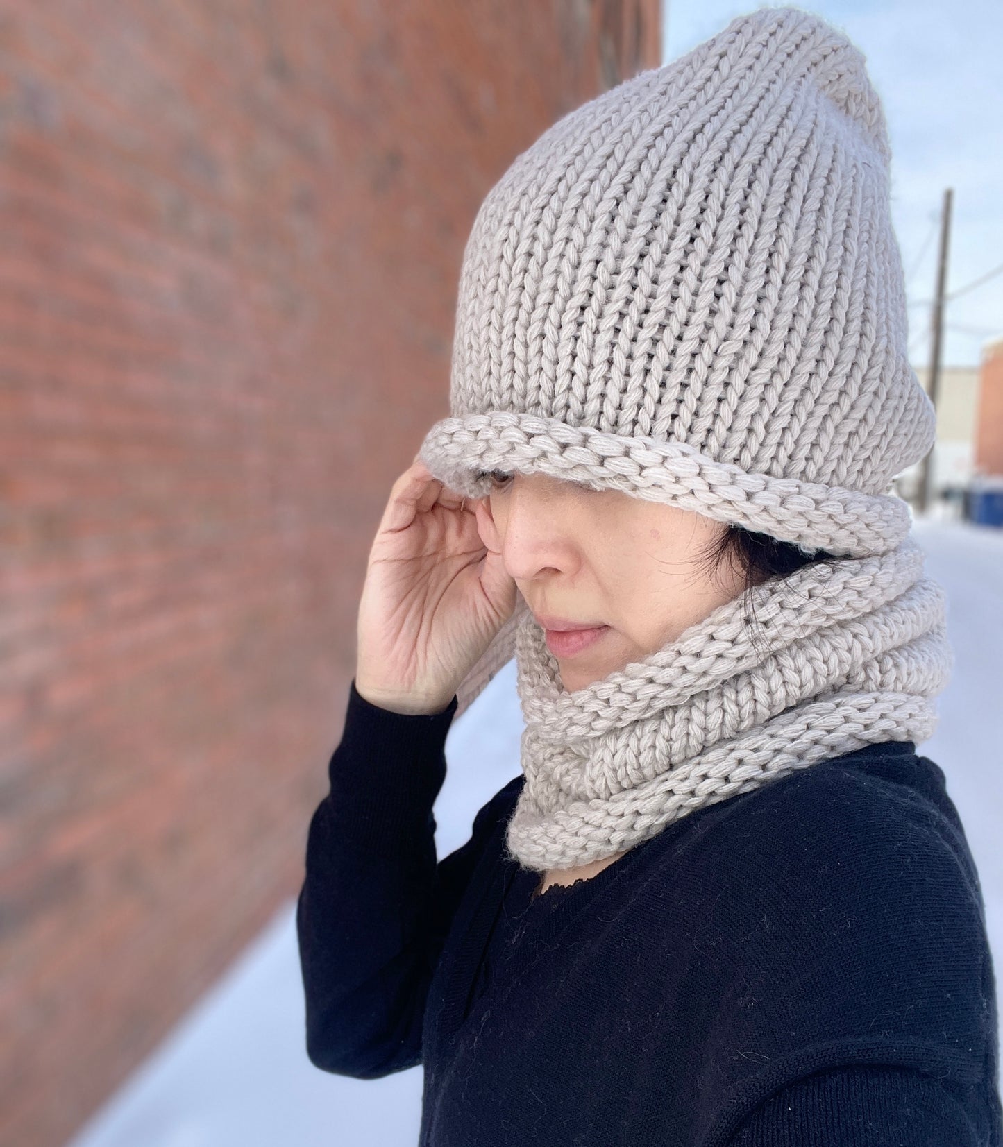 Chunky Beanie Oversized Hat / Cowl