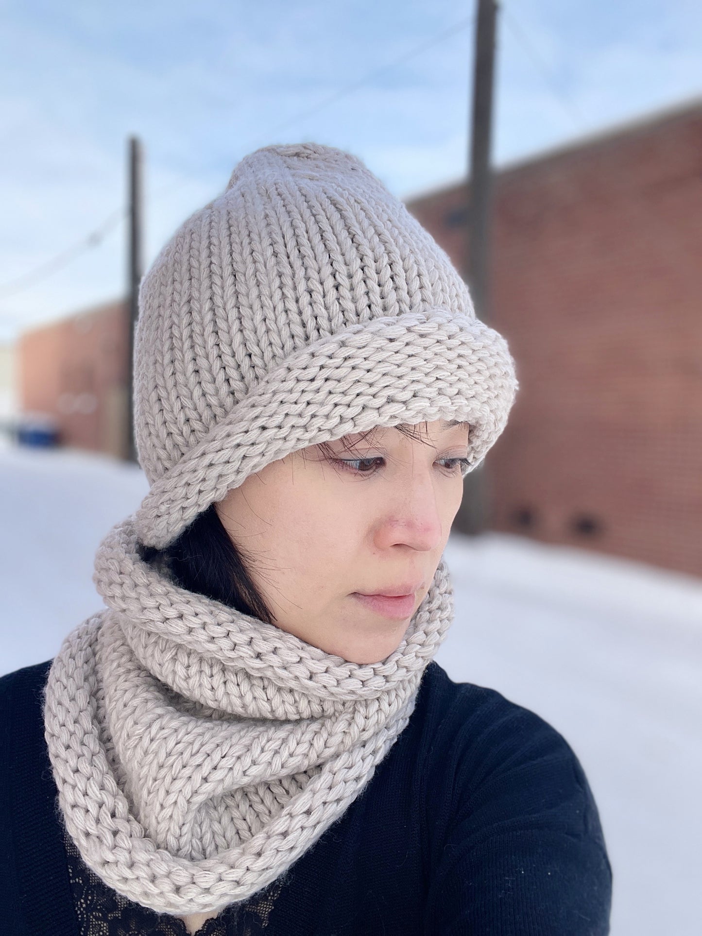 Chunky Beanie Oversized Hat / Cowl