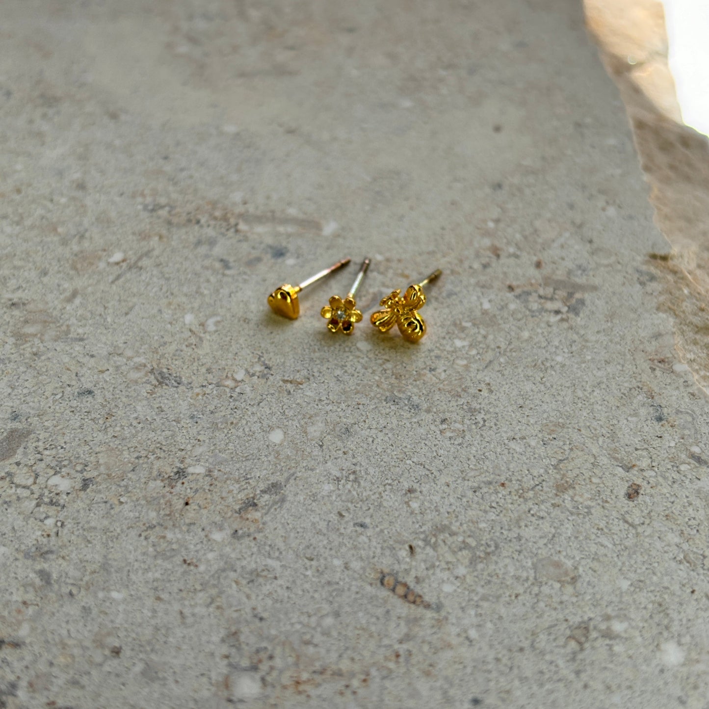 Bee Love Stud Earrings | Set of 3