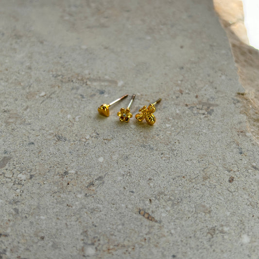 Bee Love Stud Earrings | Set of 3