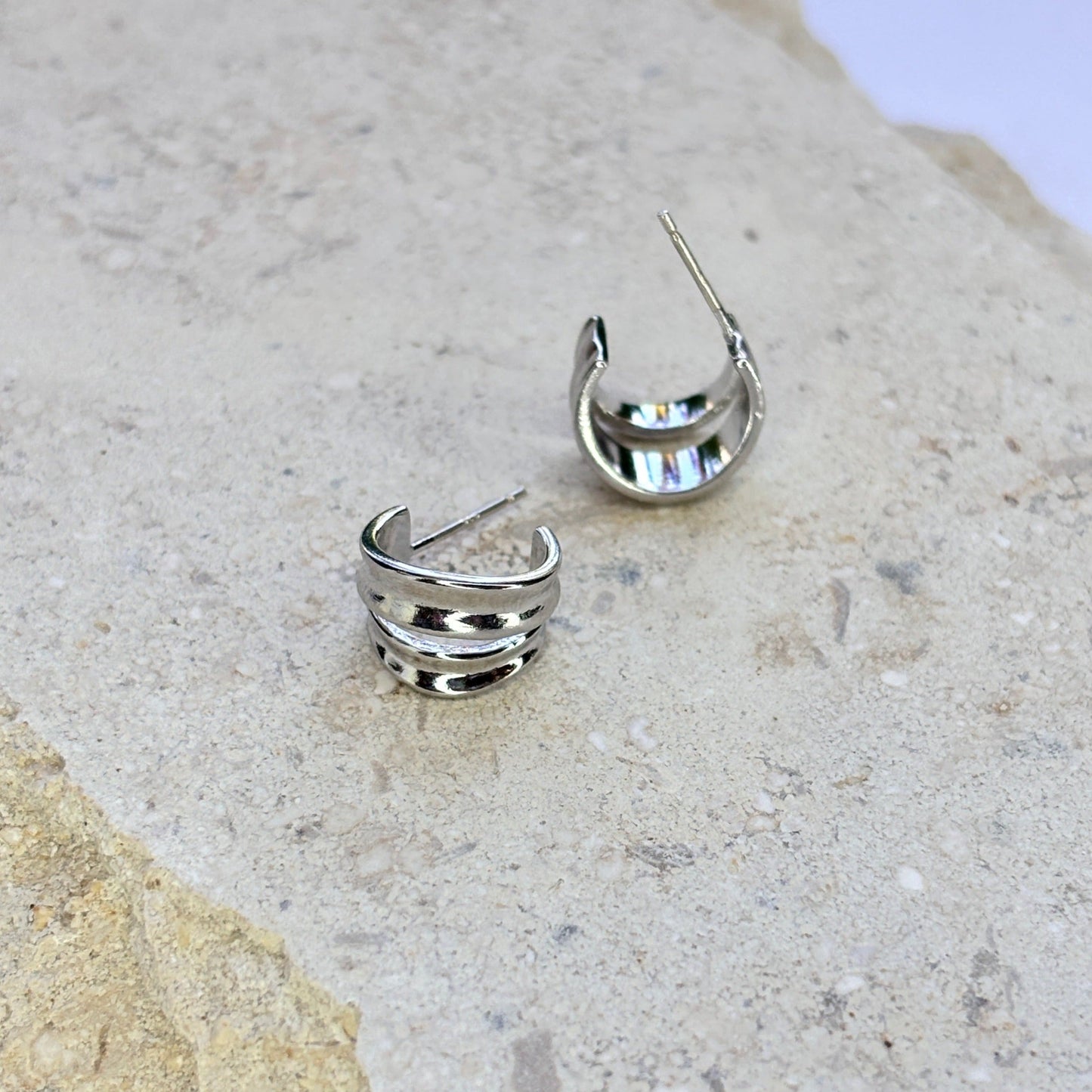 Jet Hoop Earrings