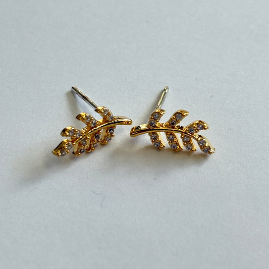 Lonely Leaf Stud Earrings