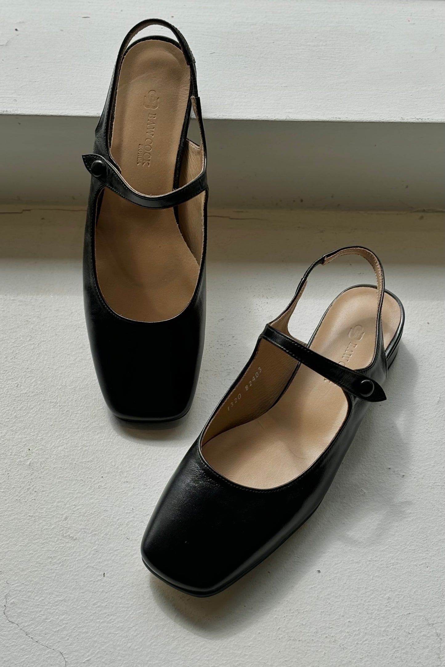 THE NATALIE Square Toe Ballet Kitten Heels