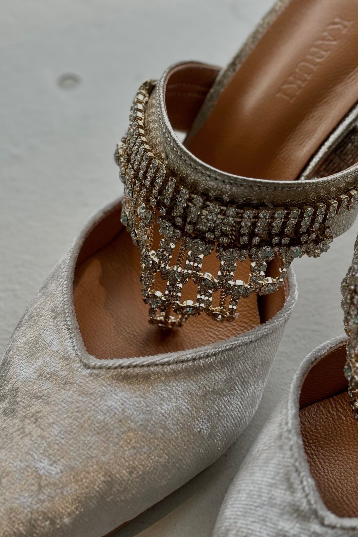 THE BOHEMIA Jeweled Velvet Mule