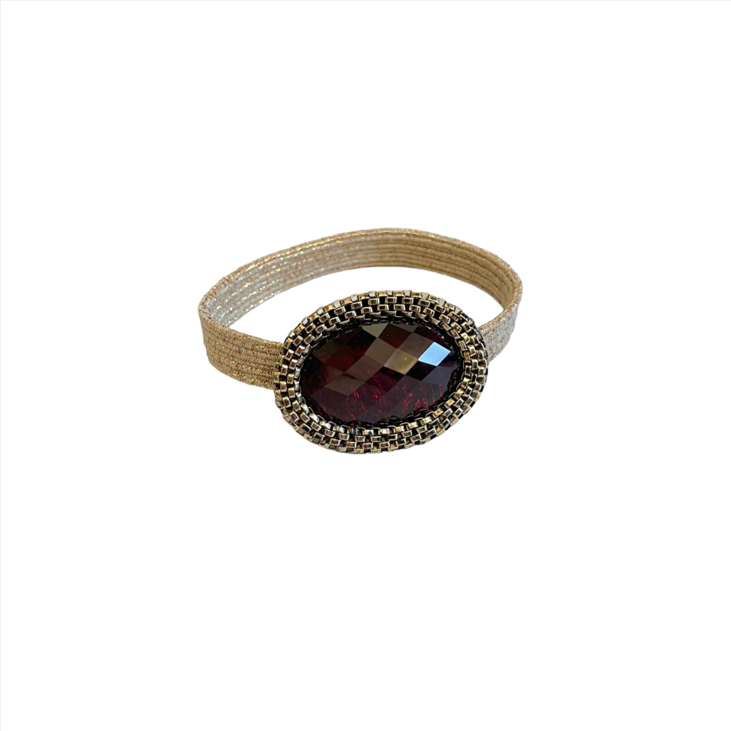 Big Jeweled Bracelet & Hair Tie