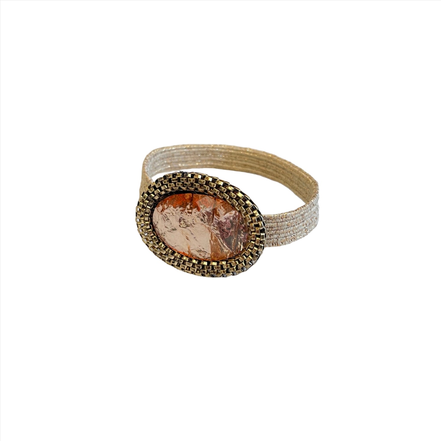Big Jeweled Bracelet & Hair Tie