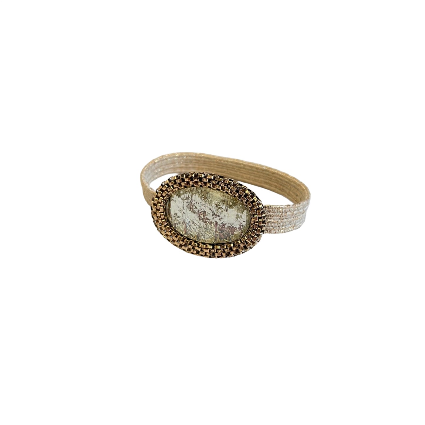 Big Jeweled Bracelet & Hair Tie