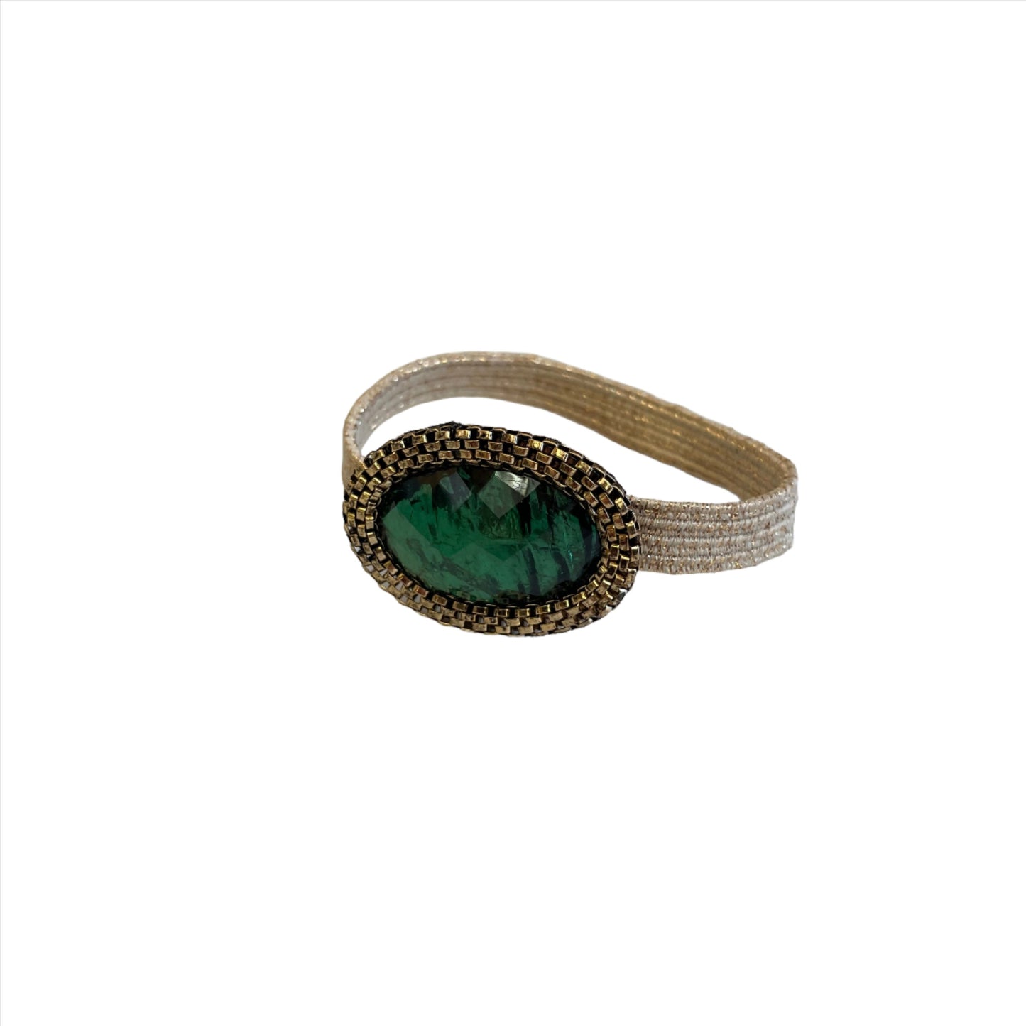 Big Jeweled Bracelet & Hair Tie