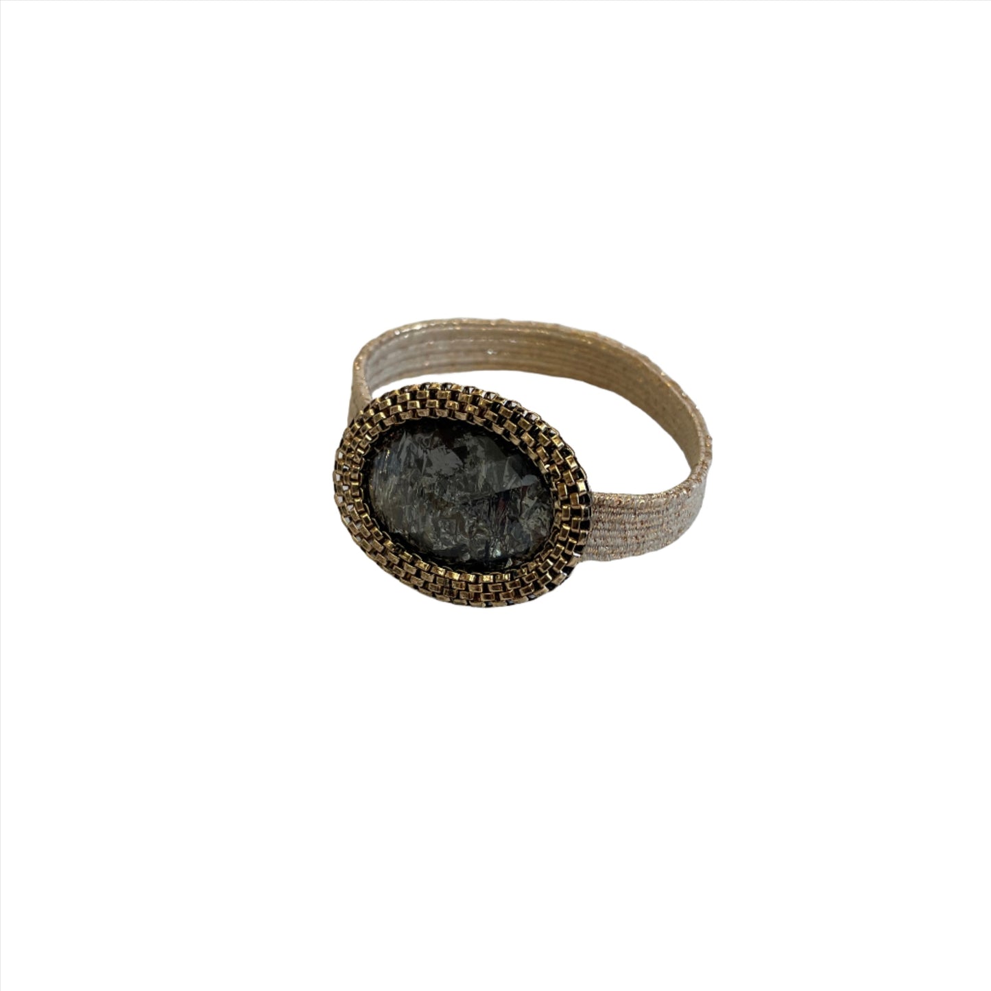 Big Jeweled Bracelet & Hair Tie