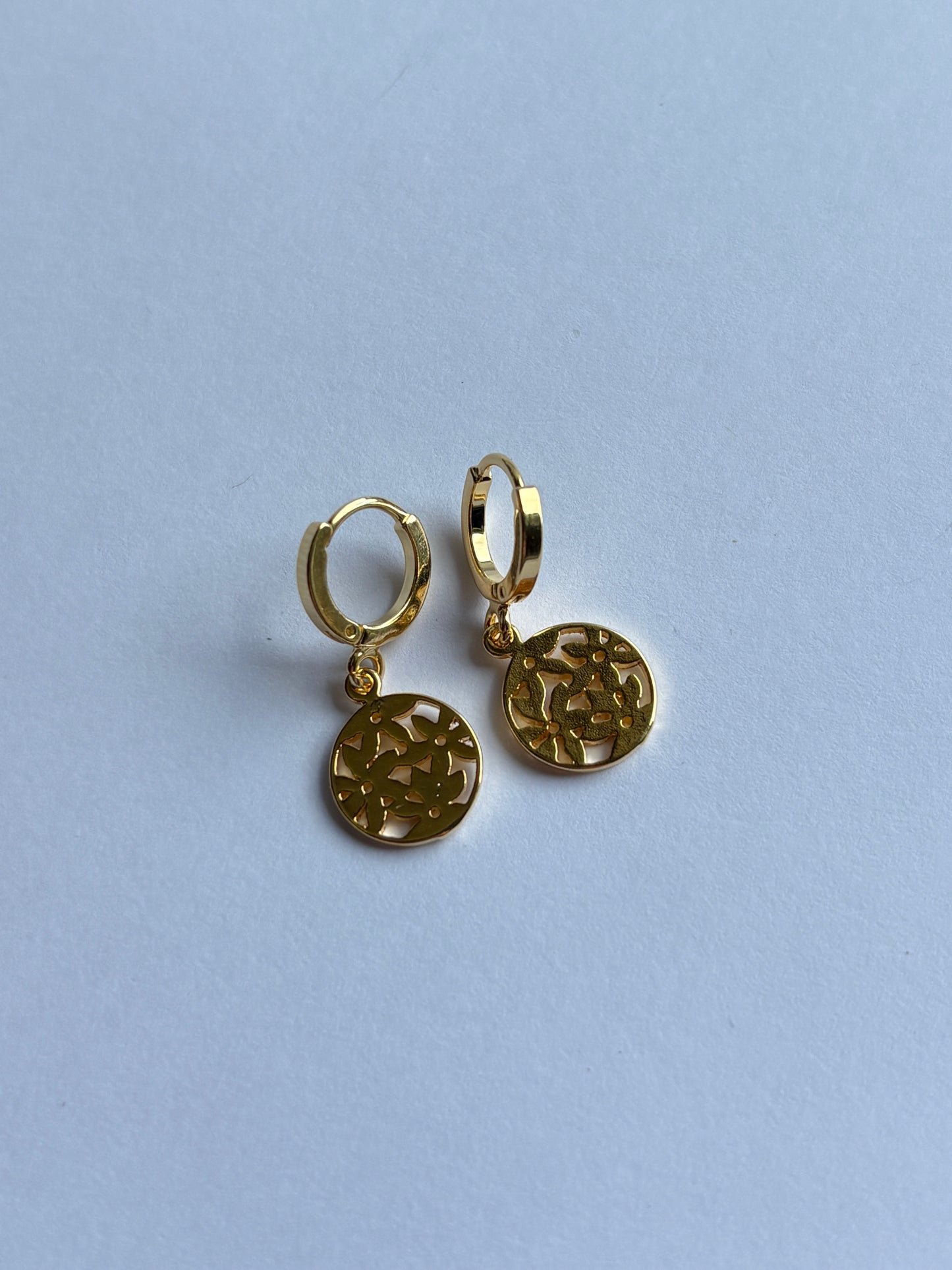 Flower Garden Huggie Hoop Earrings