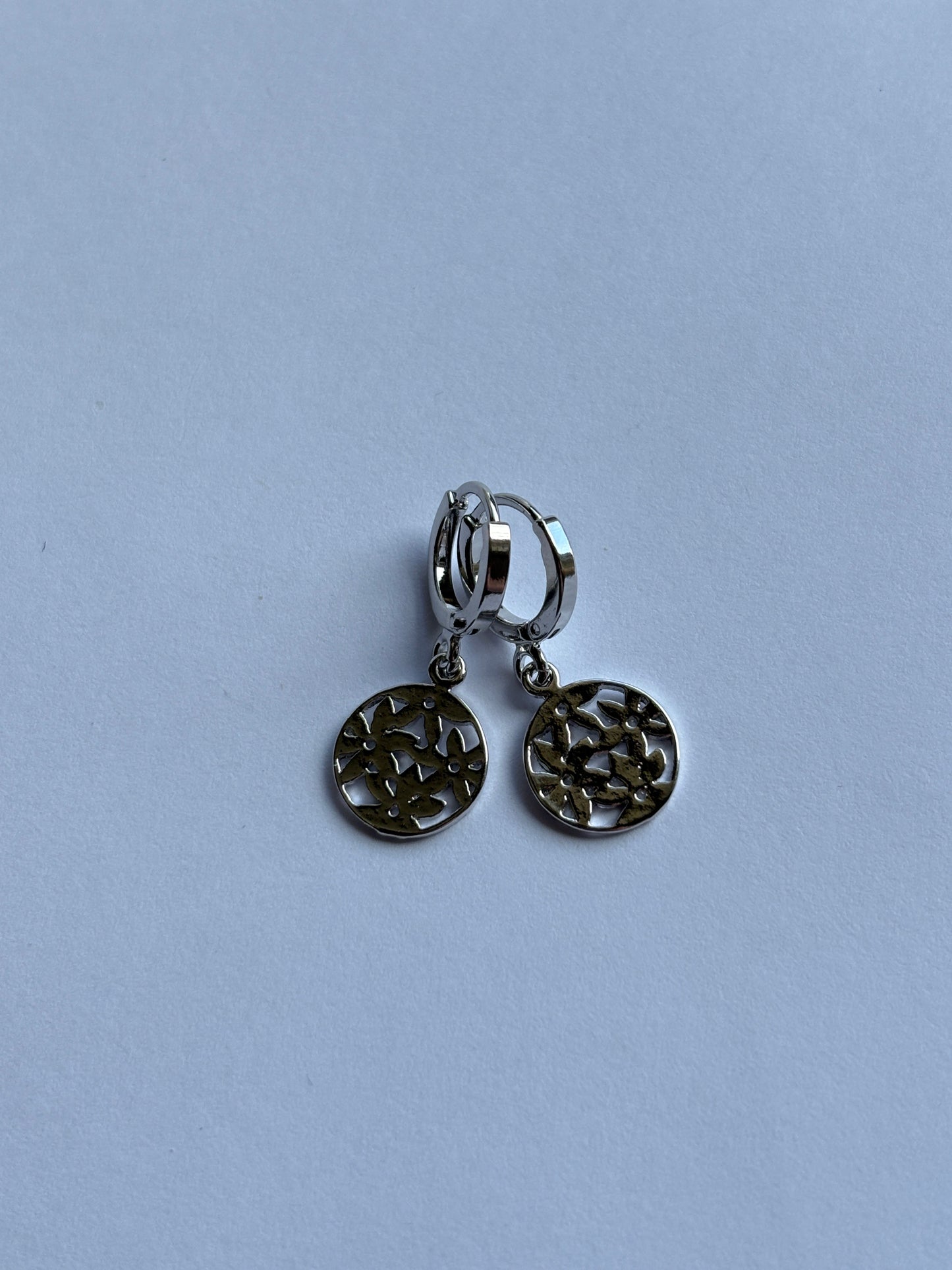 Flower Garden Huggie Hoop Earrings