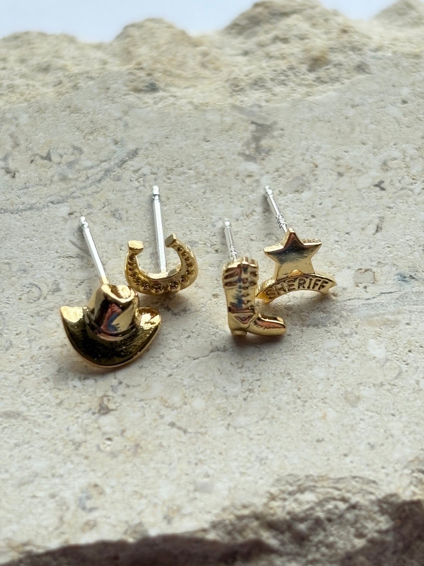 Howdy Partner Stud Earrings | Set of 4