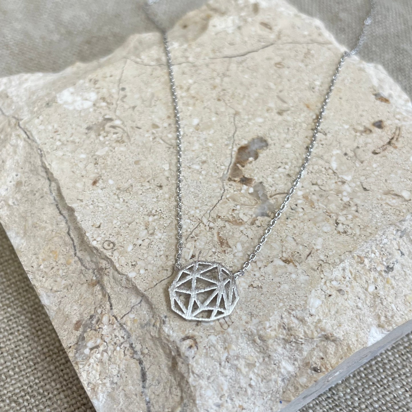 Geometric Web Necklace