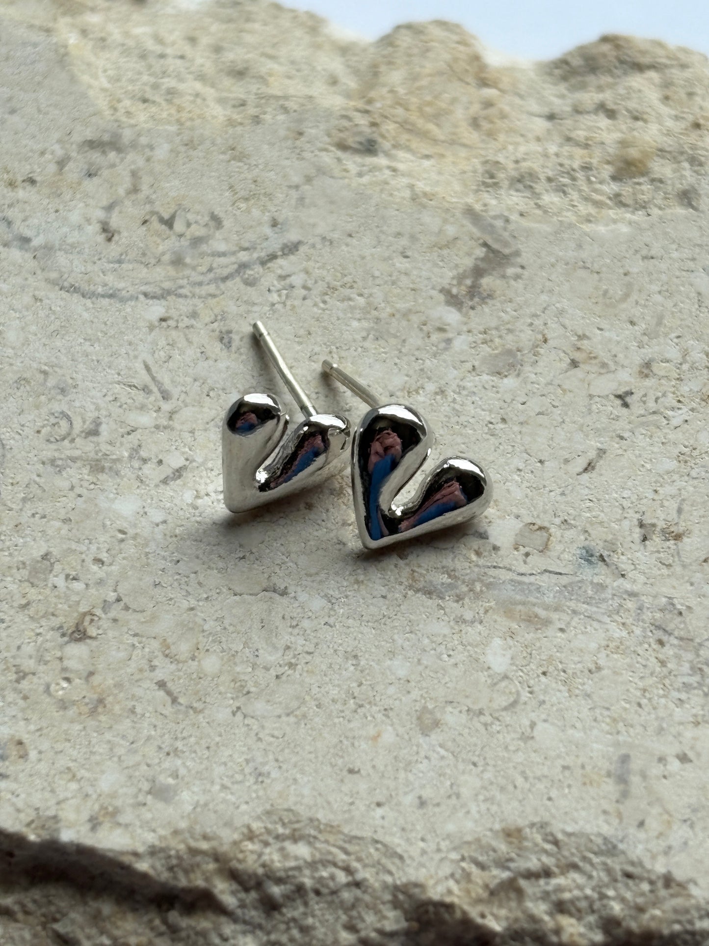 Broken Hearted Stud Earrings