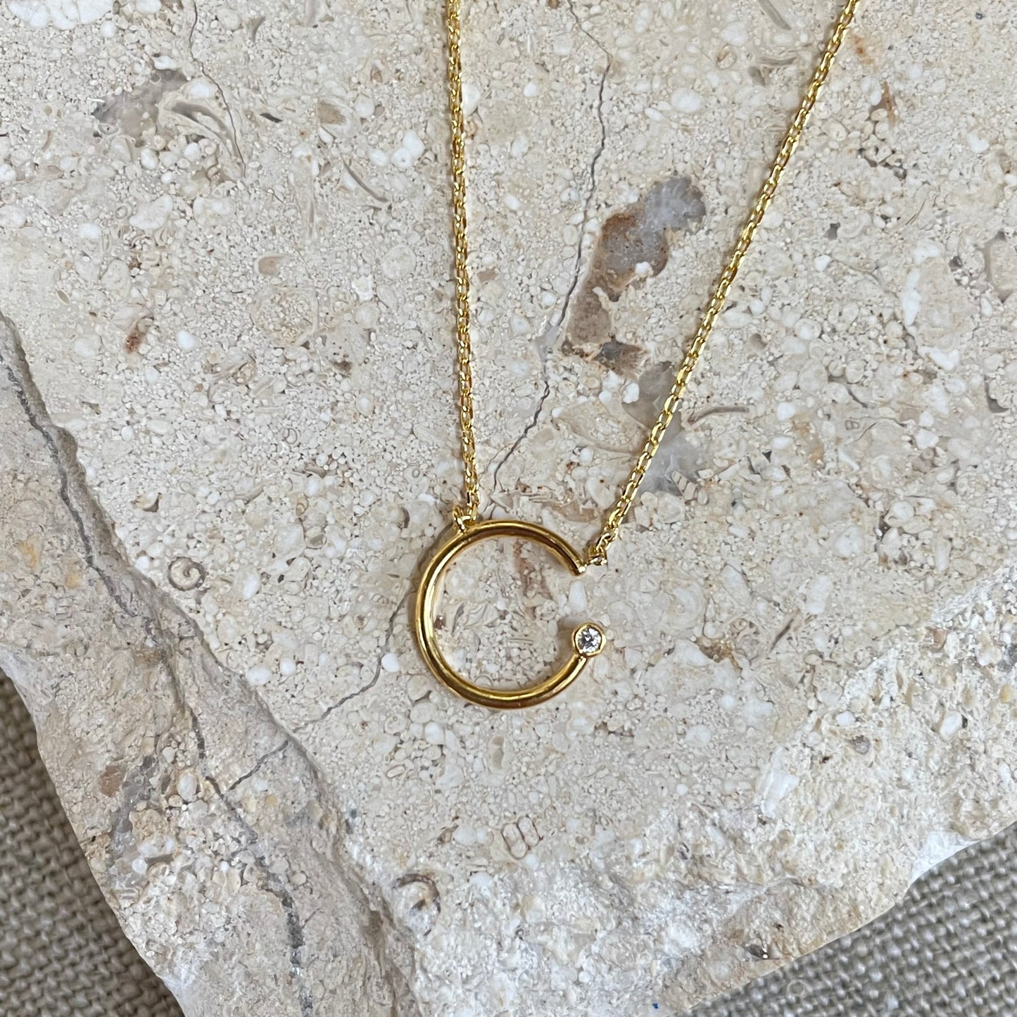 Cubic Zirconia Ring Necklace