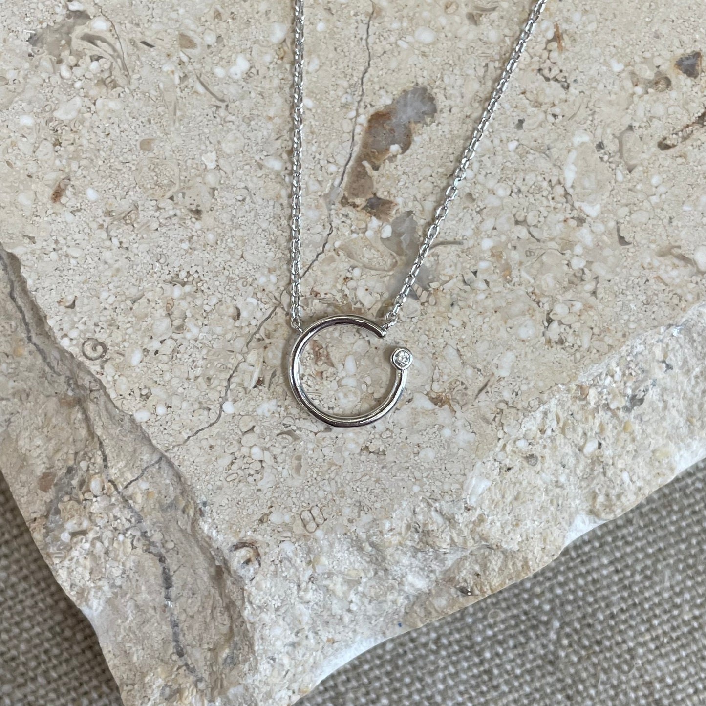 Cubic Zirconia Ring Necklace