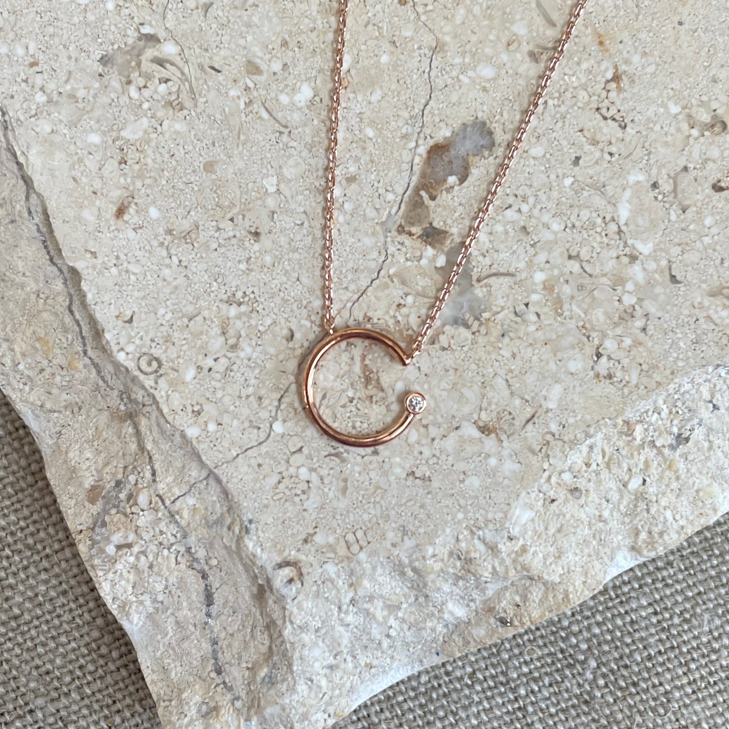 Cubic Zirconia Ring Necklace