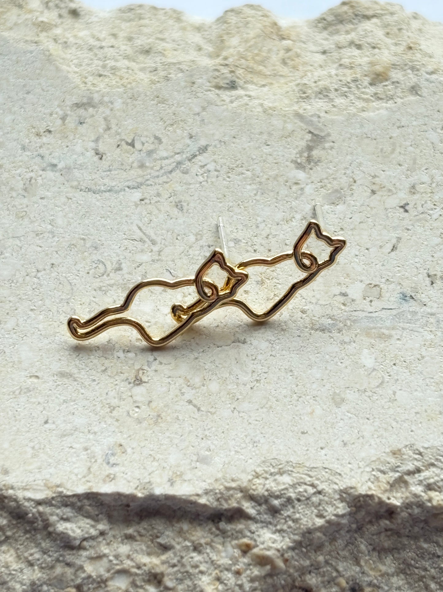A Cat's Tail Stud Earrings
