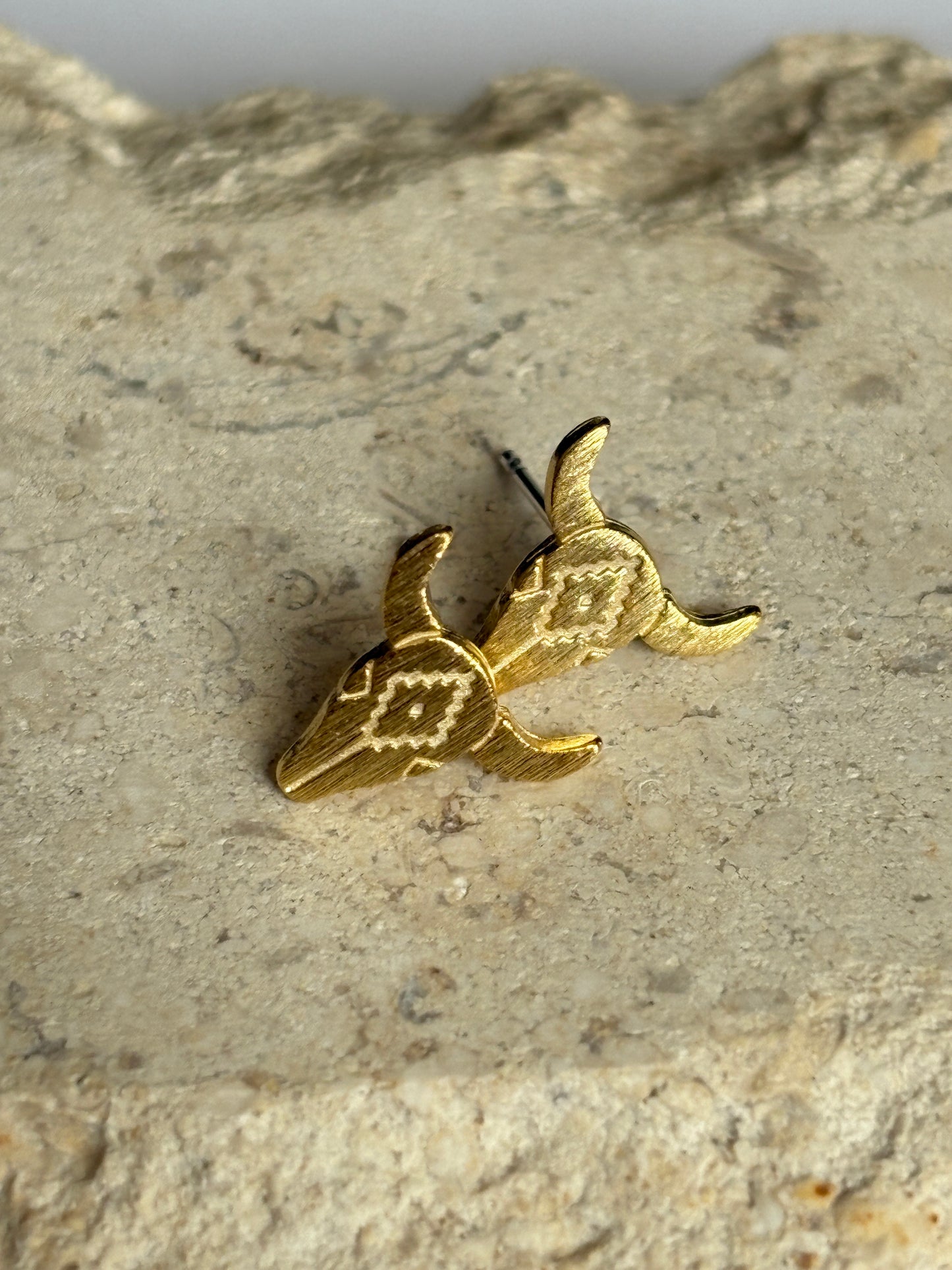 Western Bull Stud Earrings