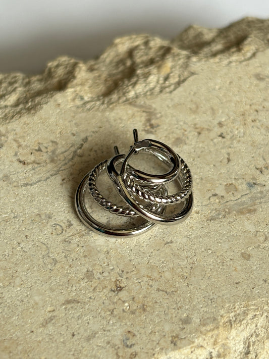 Trifecta Huggie Hoops