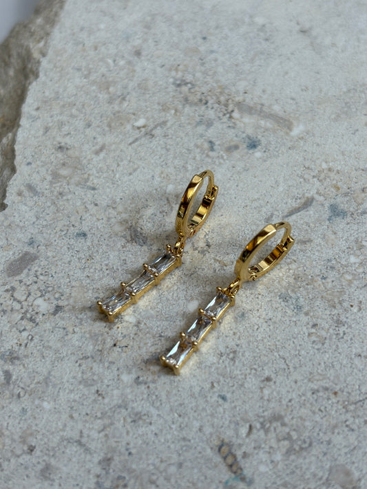 Triple Diamond Earrings