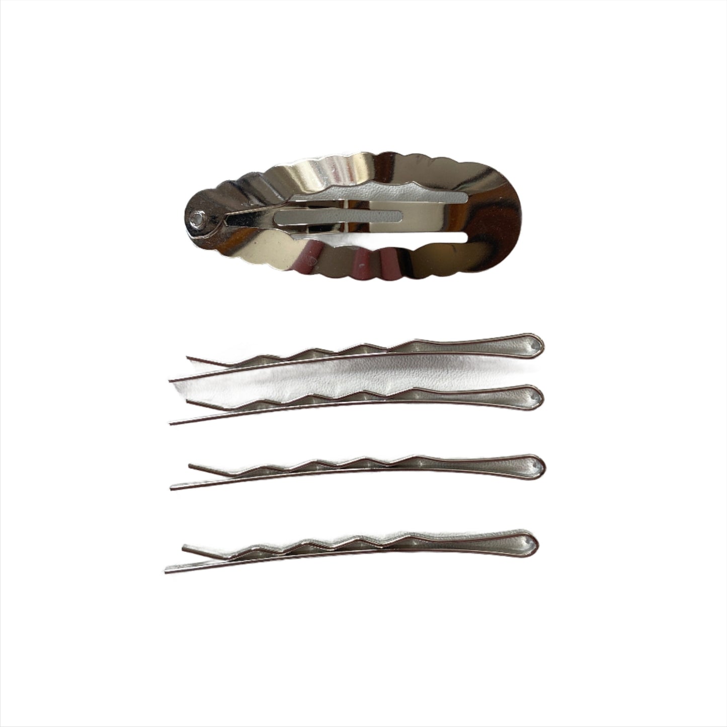 Wavy Metal Hair Clips - Set of 4