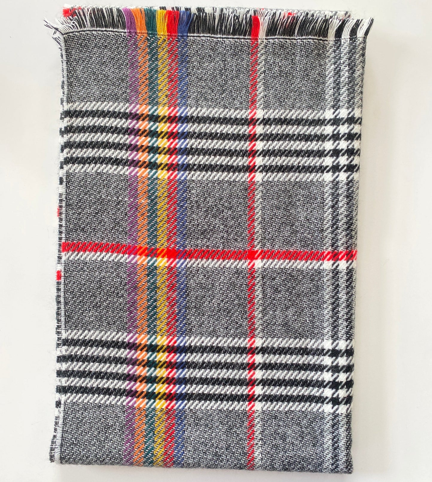 Rainbow Checkered Plaid Scarves