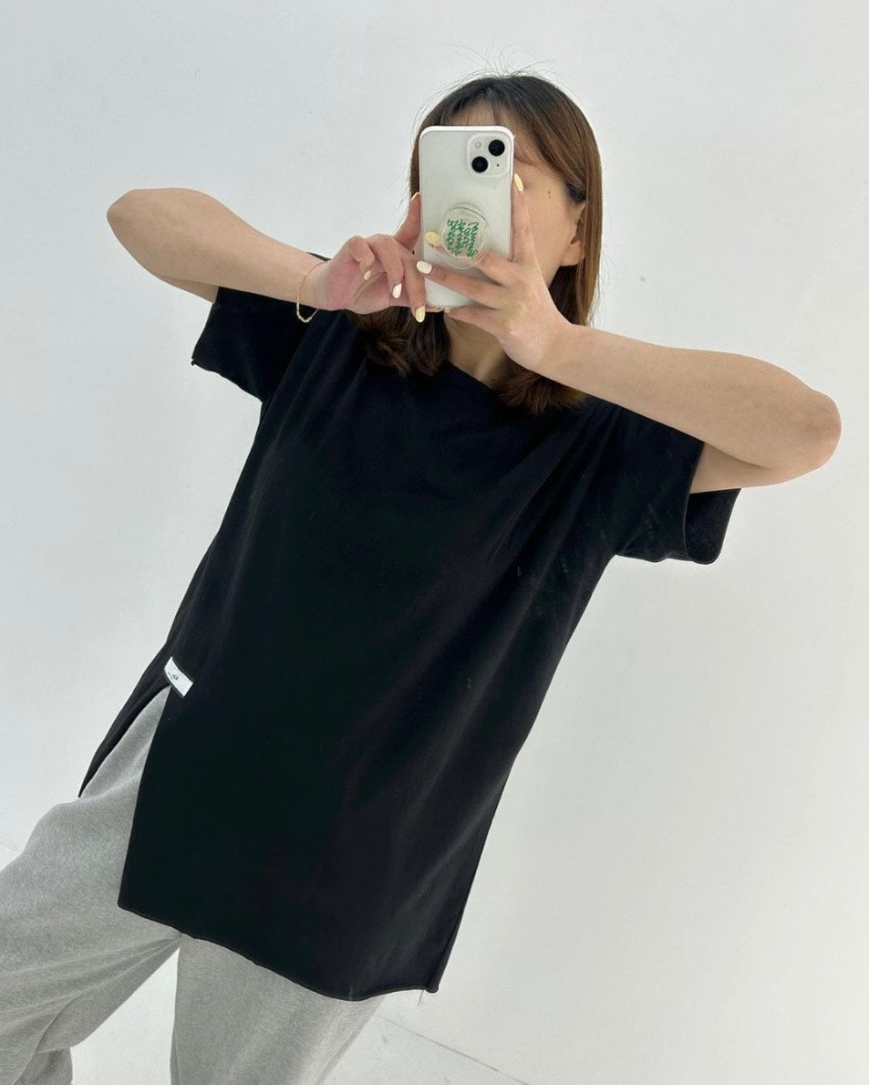 Asymmetrical Half Slit Tee