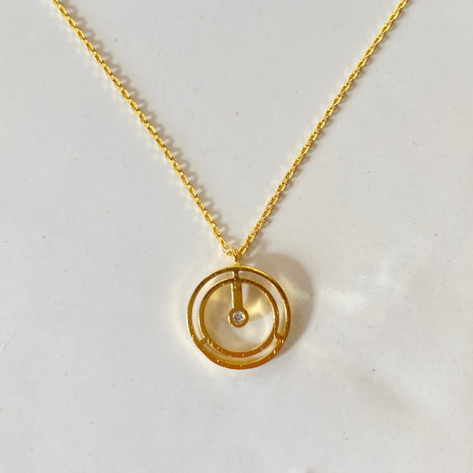 Futuristic Clock Necklace