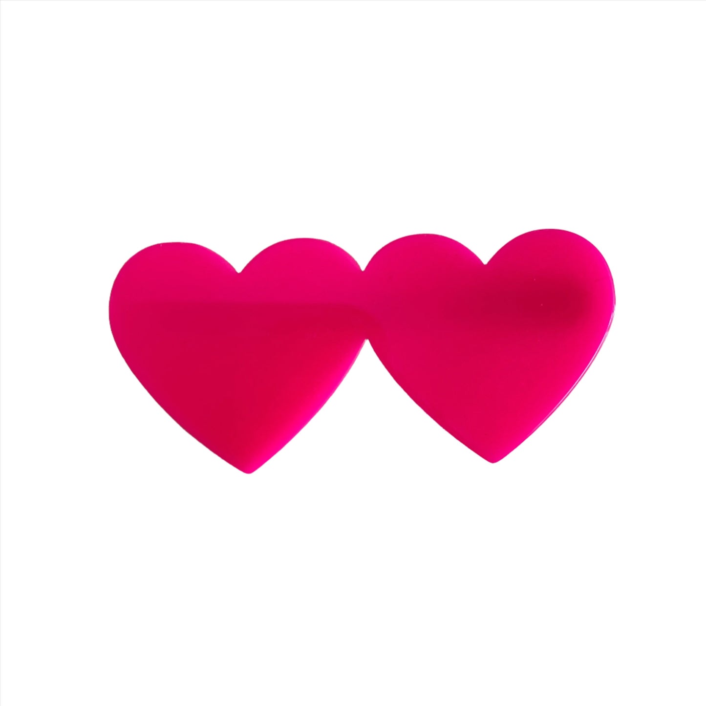 Flat Hearts Hair Barrette