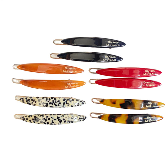 Long Oval Hair Barrettes | Assorted Set of 2