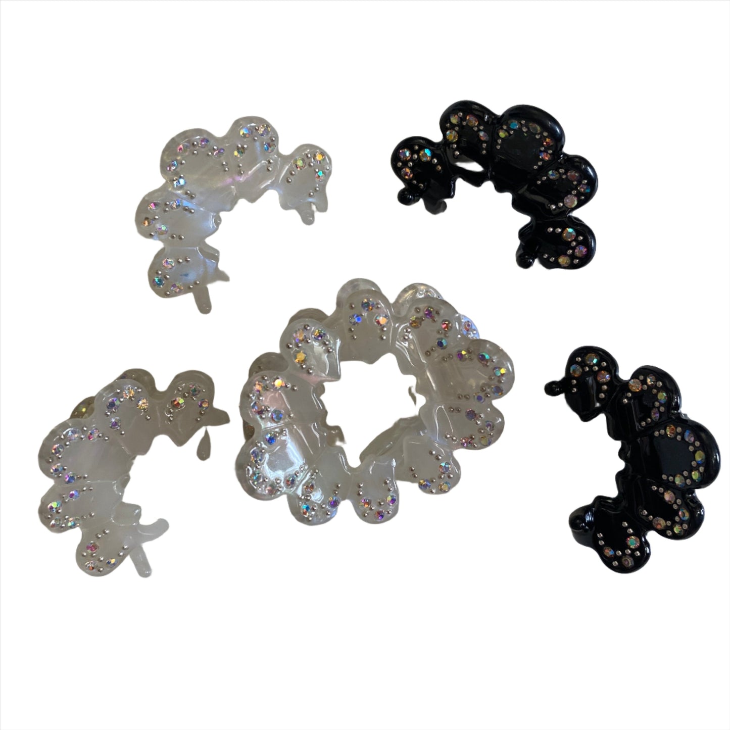 Bejeweled Flower Claw Clip