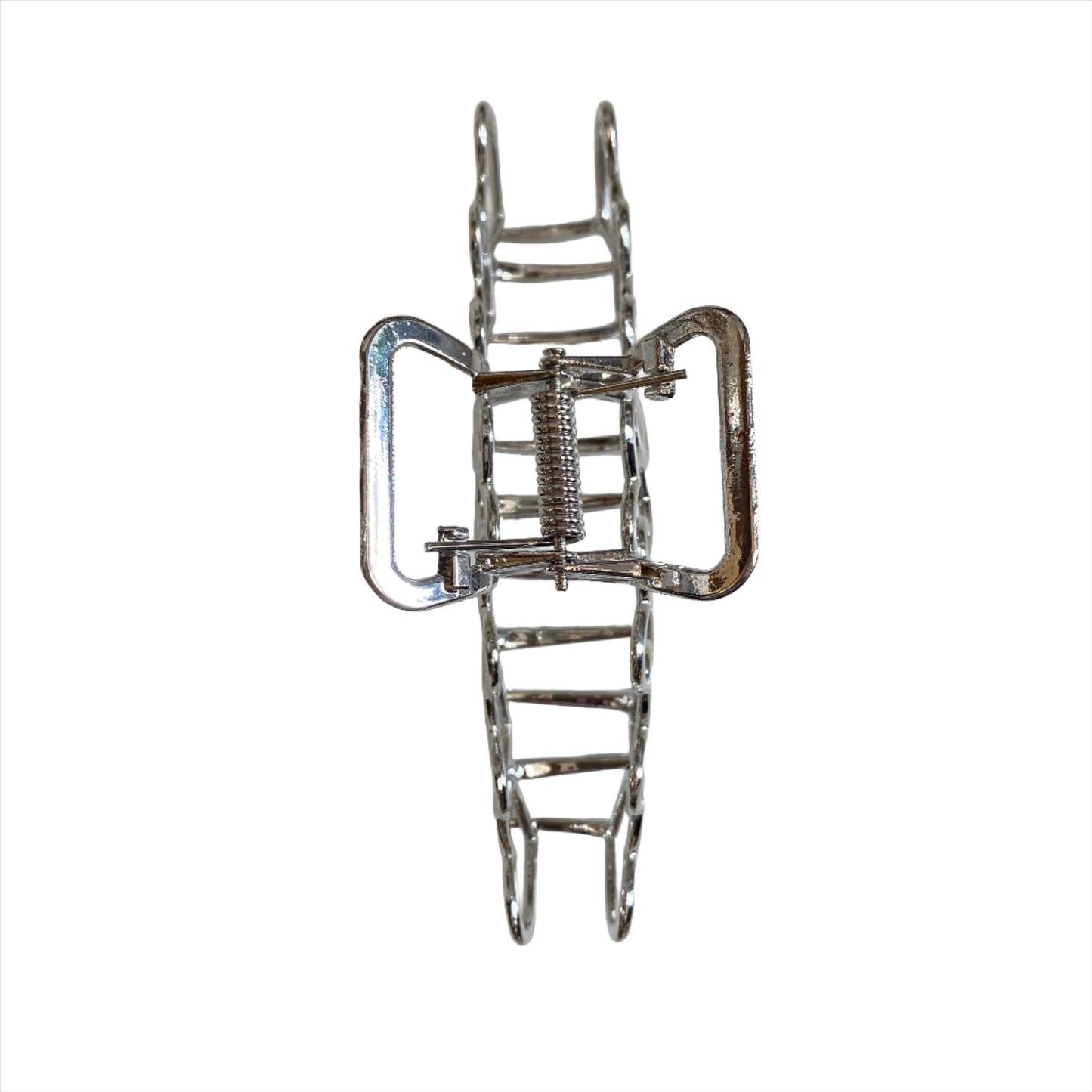 Silver Hearts Claw Clip