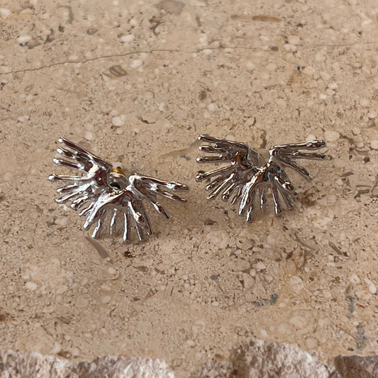 Textured Sunburst Stud Earrings