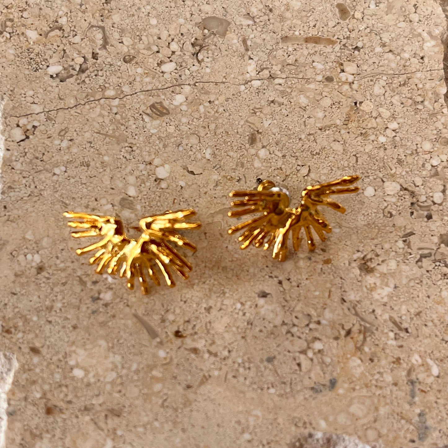 Textured Sunburst Stud Earrings