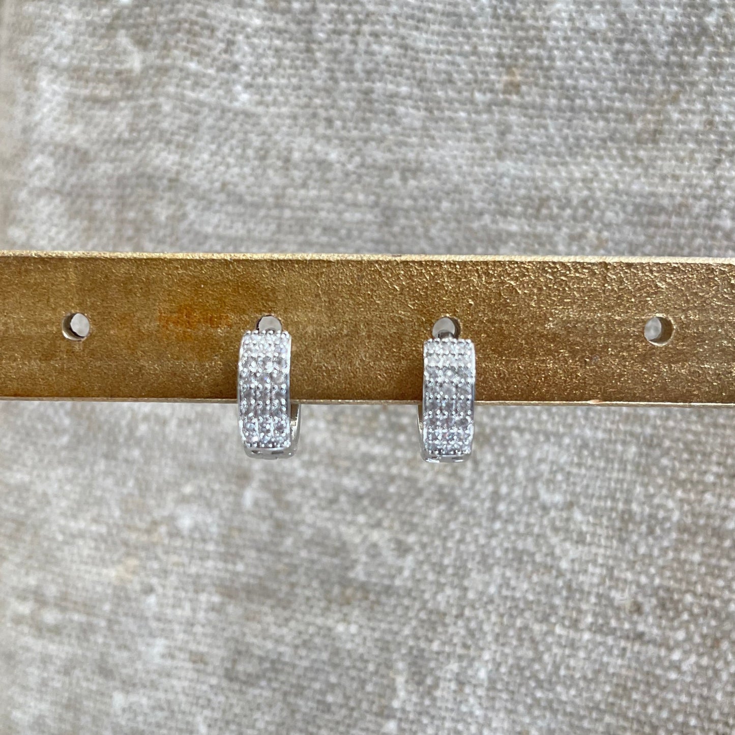 Icy Huggie Hoop Earrings