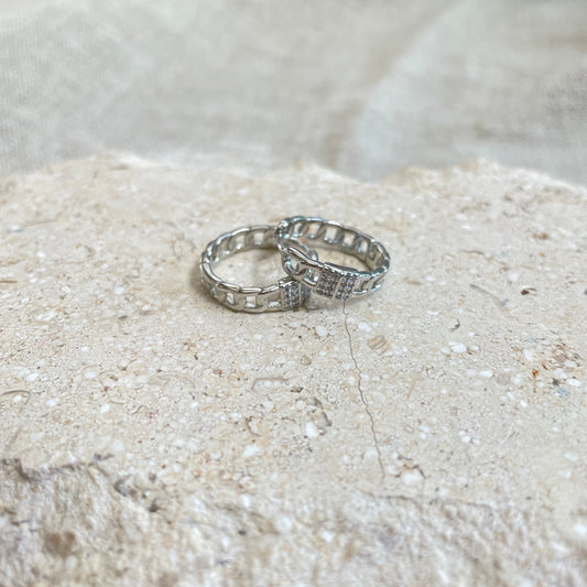 Chain Link Huggie Hoop Earrings