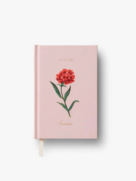 Birth Month Mini Embroidered Journal - January