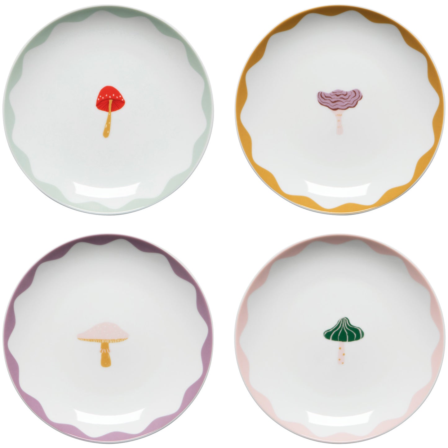 Mushroom Gems Appetizer Plates Individually