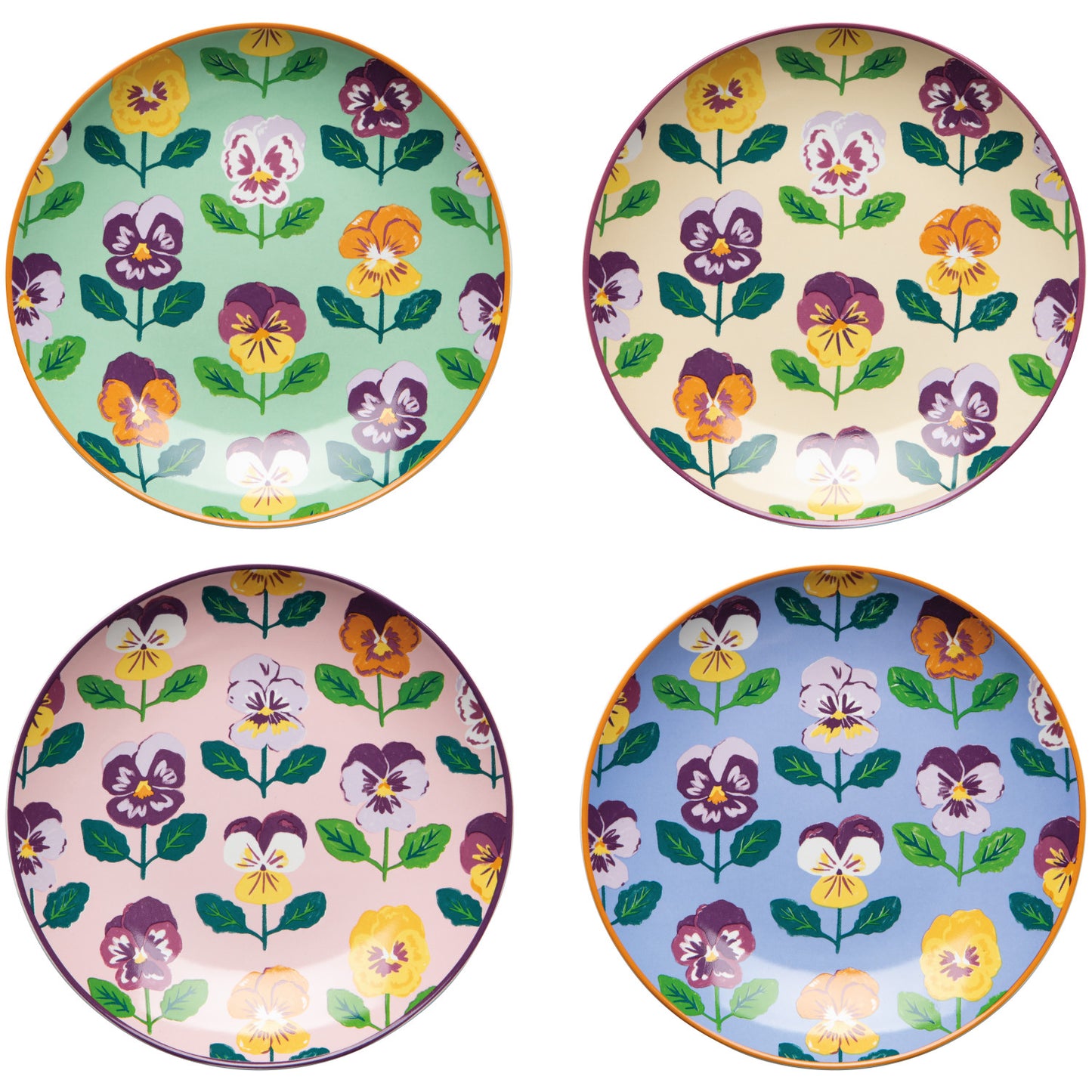 Pansy Appetizer Plates Individual