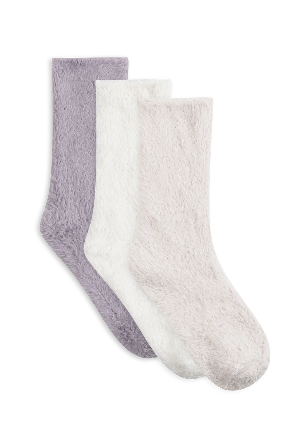 Faux Fur Cozy Socks- 3 PK