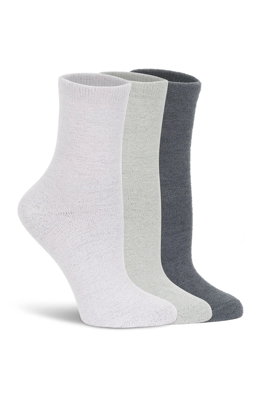 Womens Powder Cozy Quarter Crew Sock - 3PK